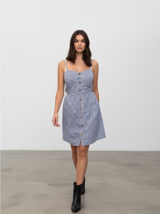 Dresses & Skirts - Blue stripe mini dress